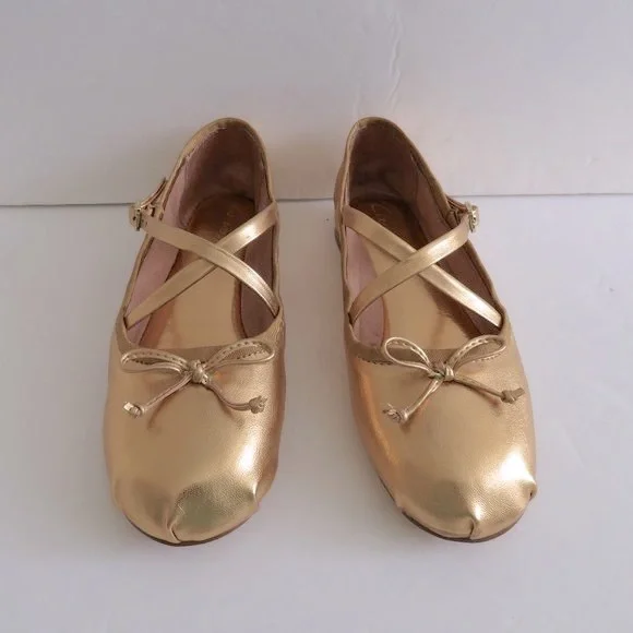 Anthropologie Circus Ny by Sam Edelman Zuri Satin Cross-Strap Ballet Flats 8M - Picture 4 of 16